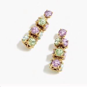 NWT J.Crew Twisted Crystal Drop Earrings